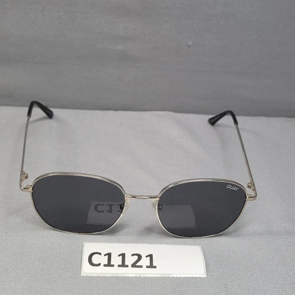 Quay Australia Gold Frame Black Lens Sunglasses